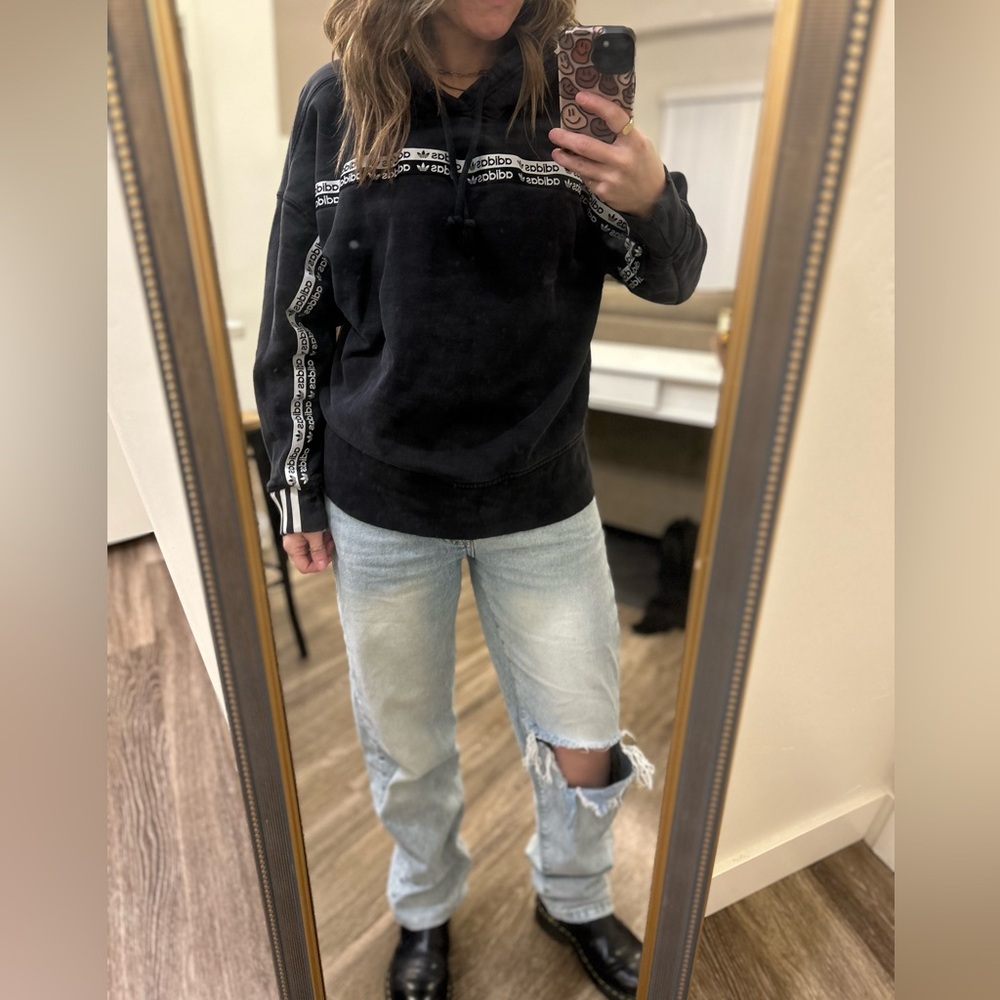 Adidas black and white Hoodie